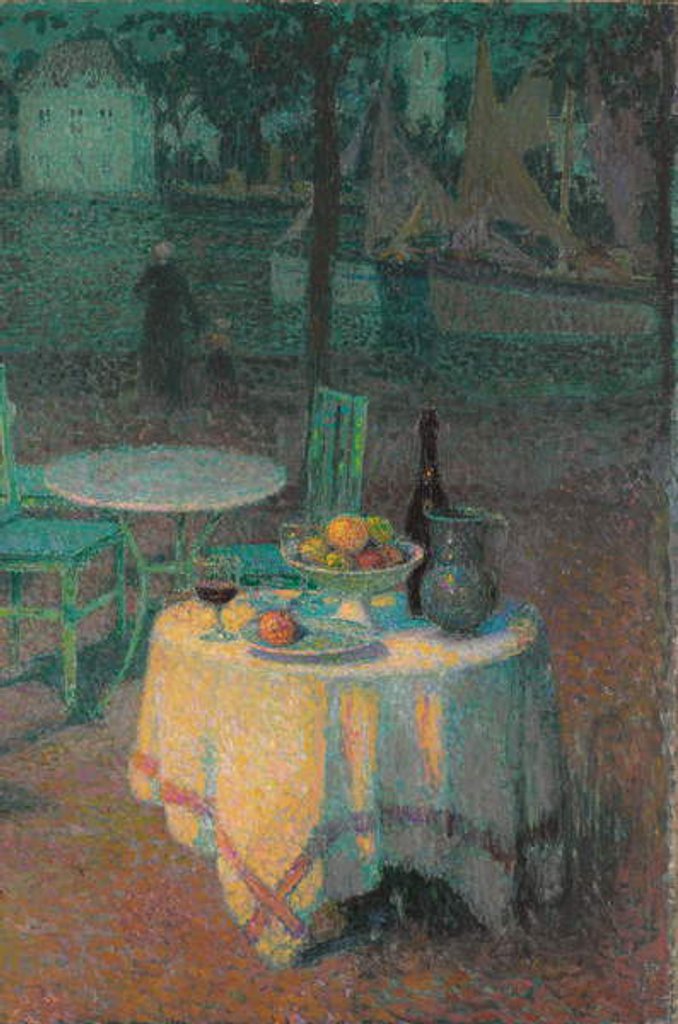 Detail of Port Cafe; Le Cafe du Port, 1923 by Henri Eugene Augustin Le Sidaner