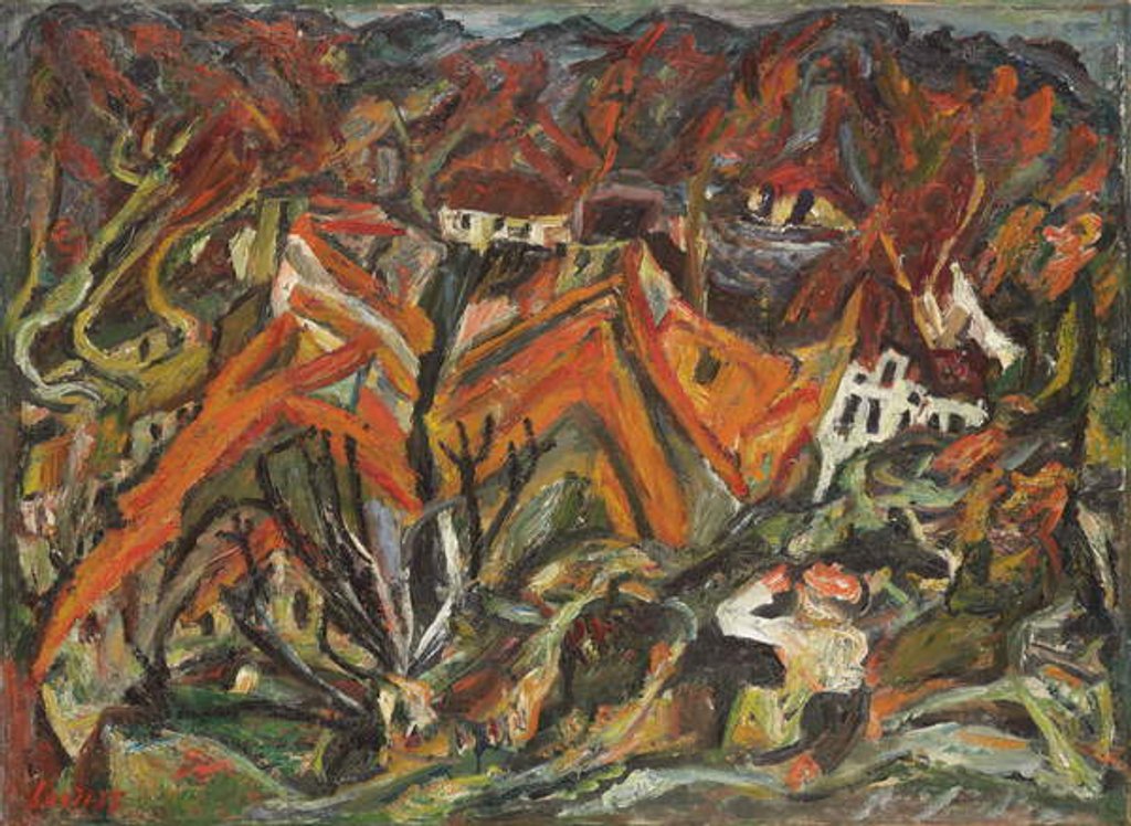 Detail of View of the Village; Vue sur le village, 1921-1922 by Chaim Soutine