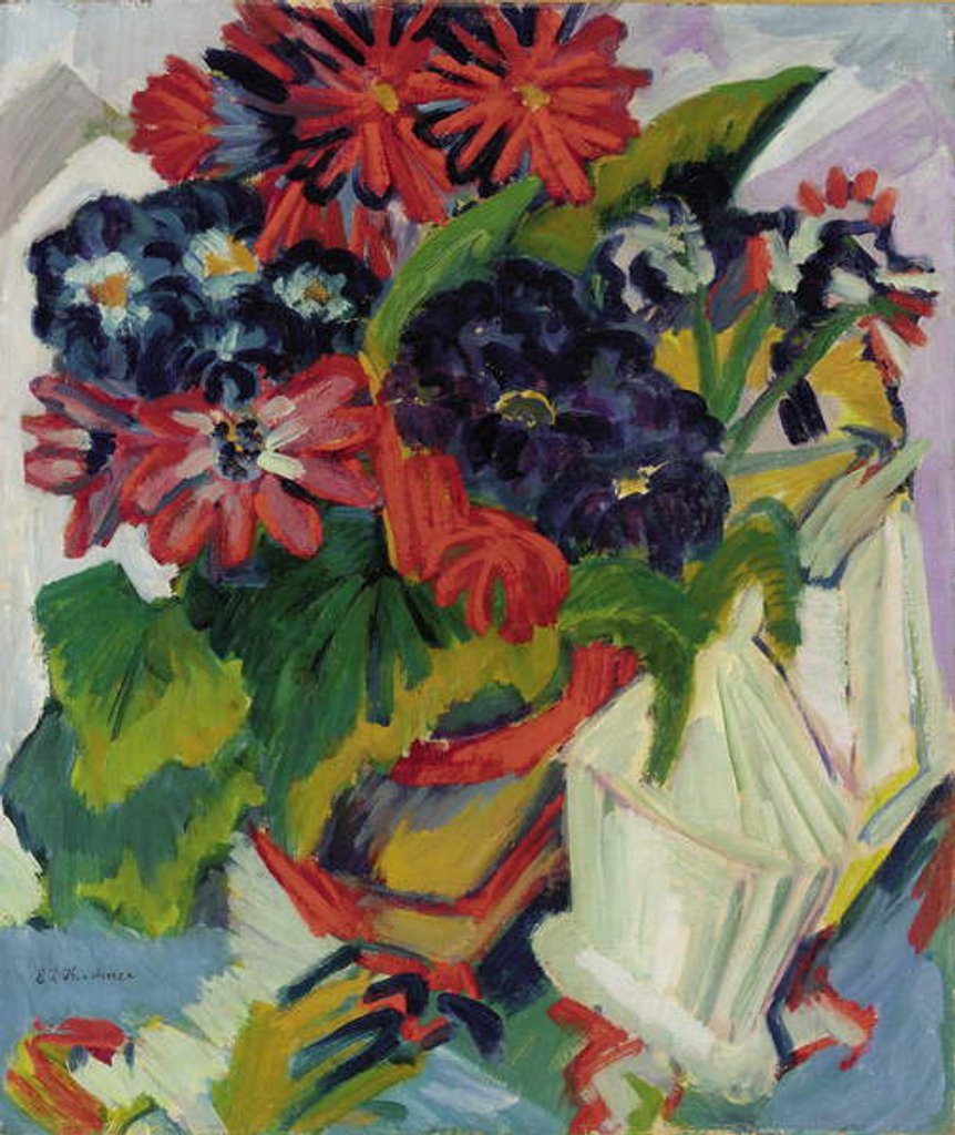 Detail of Flowers; Blumen, 1918-1919 by Ernst Ludwig Kirchner