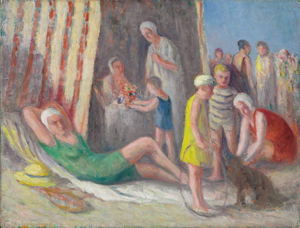 Detail of At Treport Beach, c.1939 by Maximilien Luce