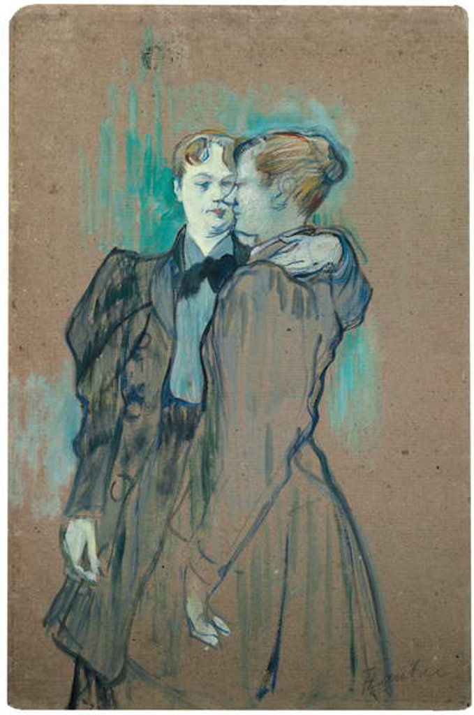 Detail of Two Women Waltzing; Deux femmes valsant, 1894 by Henri de Toulouse-Lautrec