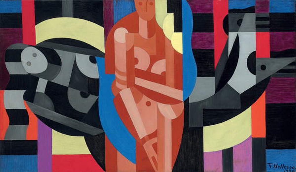 Detail of The Two Friends, 1920 by Thorvald Hellesen