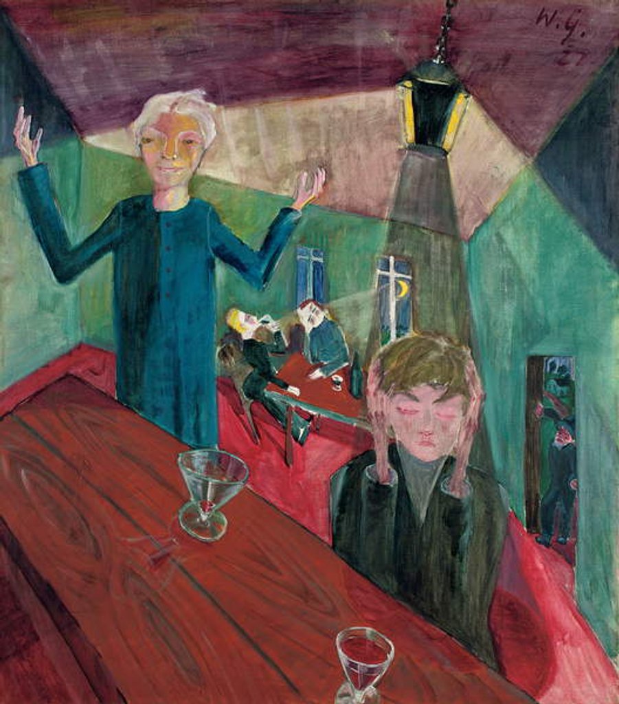 Detail of Drinkers, 1922 by Walter Gramatte