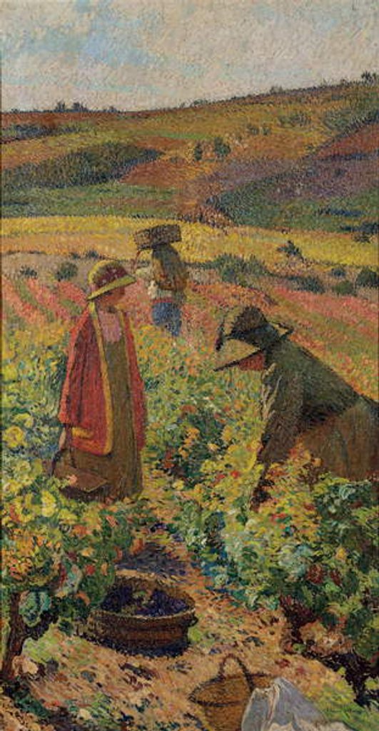 Detail of The Picking; La cueillette, c.1925 by Henri Jean Guillaume Martin