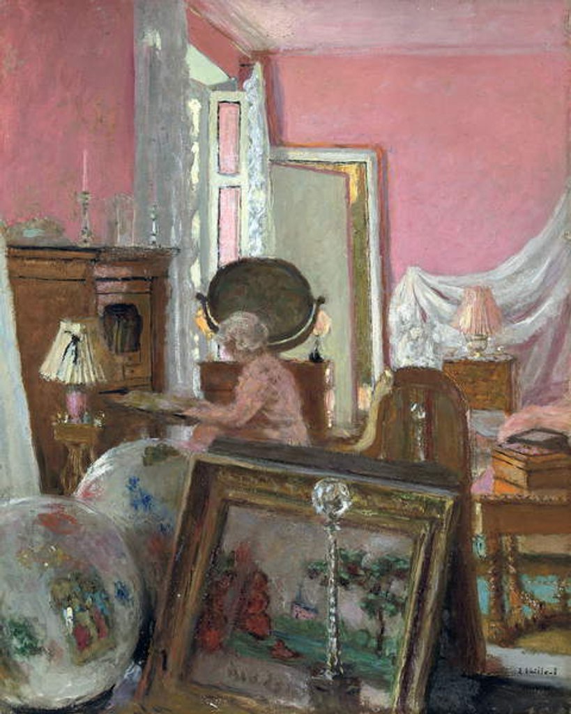 Detail of Madam Hessel in her Room at the Chateau des Clayes; Madame Hessel dans sa chambre au Chateau des Clayes, c.1930-1935 by Edouard Vuillard
