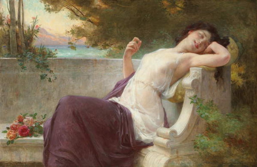 Detail of An Afternoon Rest by Guillaume Seignac