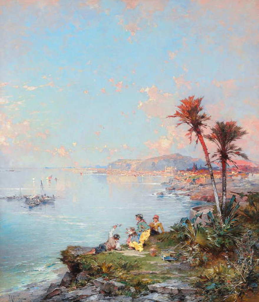 Detail of A View of Monaco by Franz Richard Unterberger