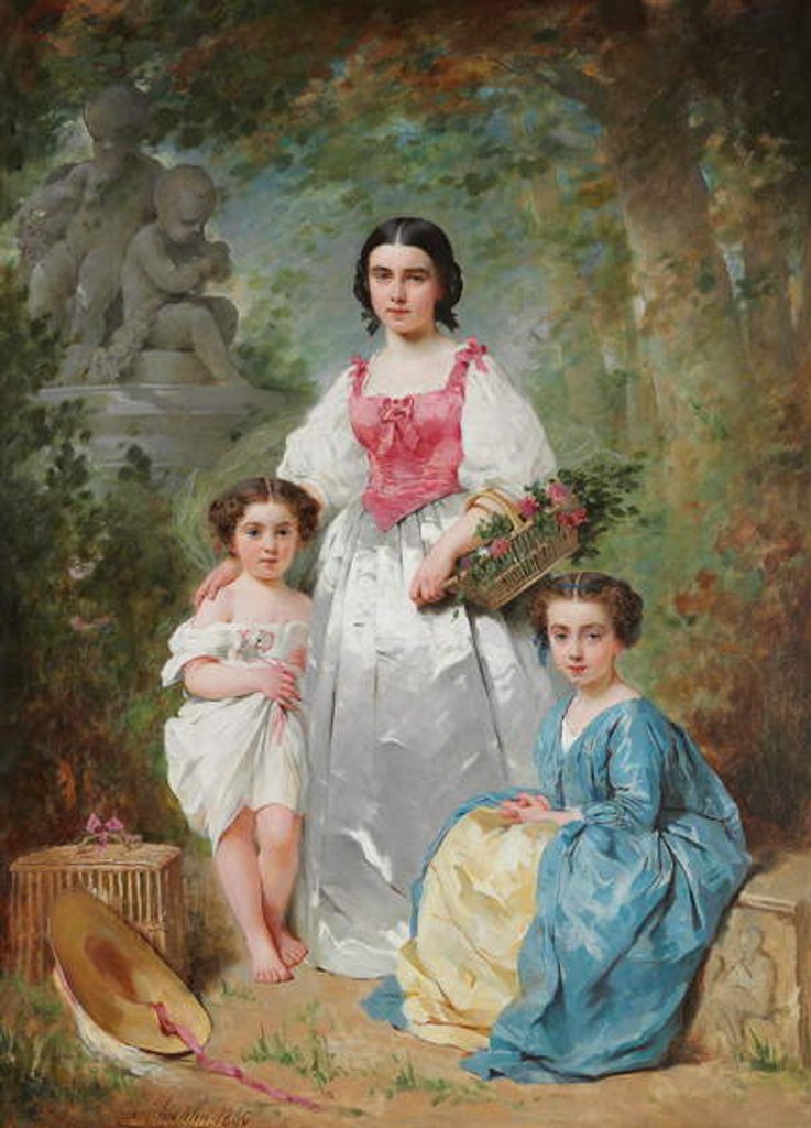 Detail of Portrait of the Gros Family, 1860 by Charles Joshua Chaplin