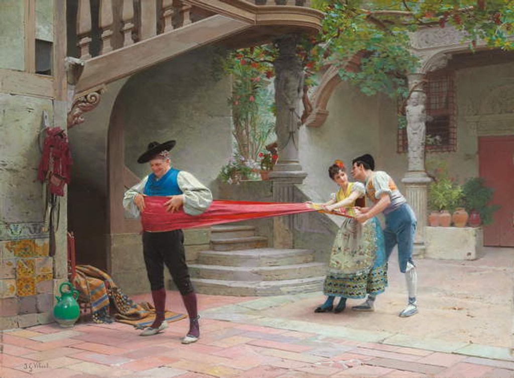 Detail of Grandpa's Sash by Jean or Jehan Georges Vibert