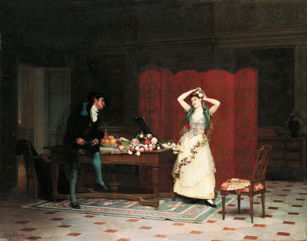 Detail of The Preparations by Jean or Jehan Georges Vibert