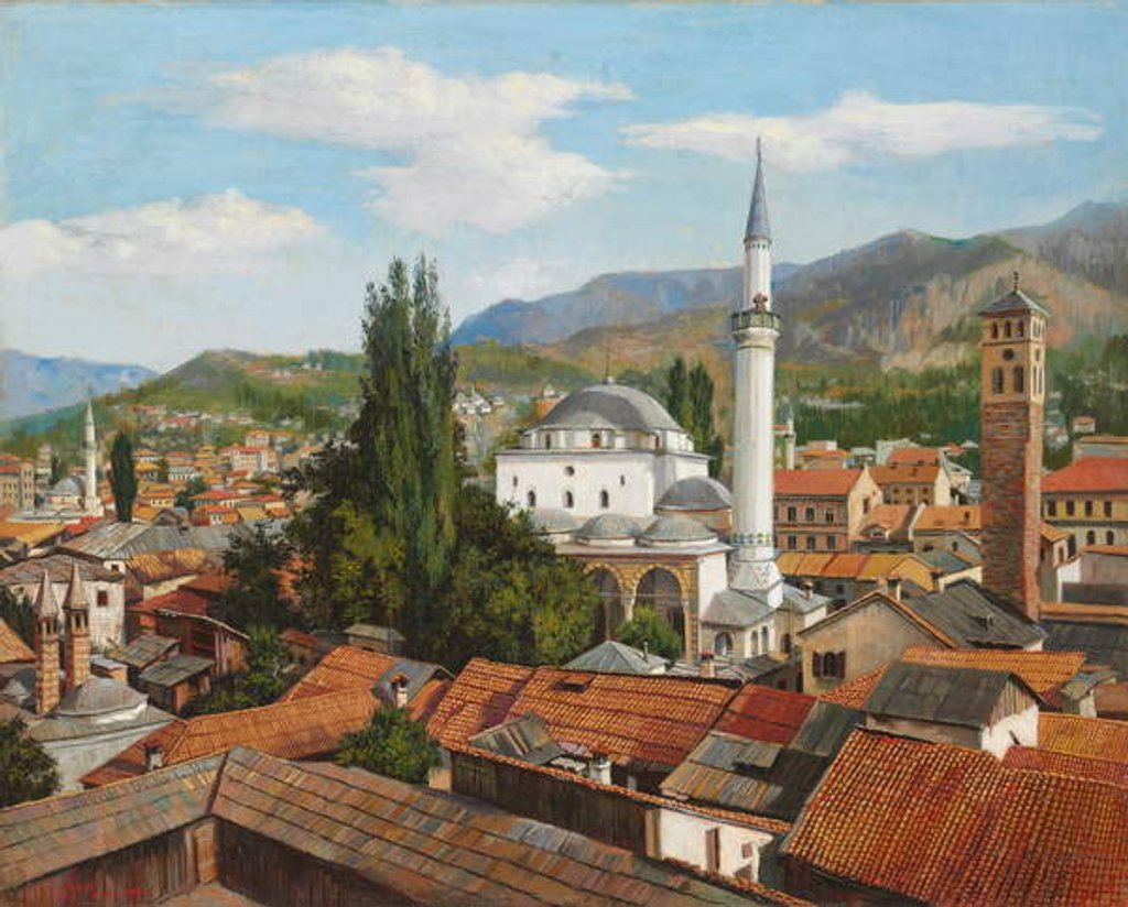 Detail of Gazi Husrev Beg Mosque, Sarajevo, 1909 by Spiro Bocaric