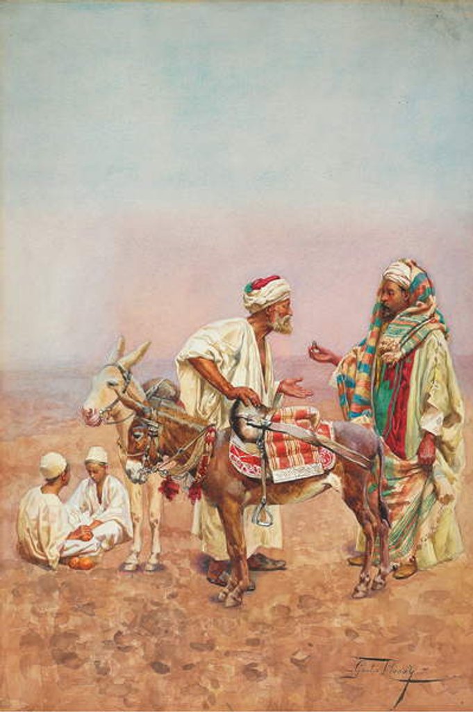 Detail of One Dirham for a Ride through the Desert by Giulio Rosati