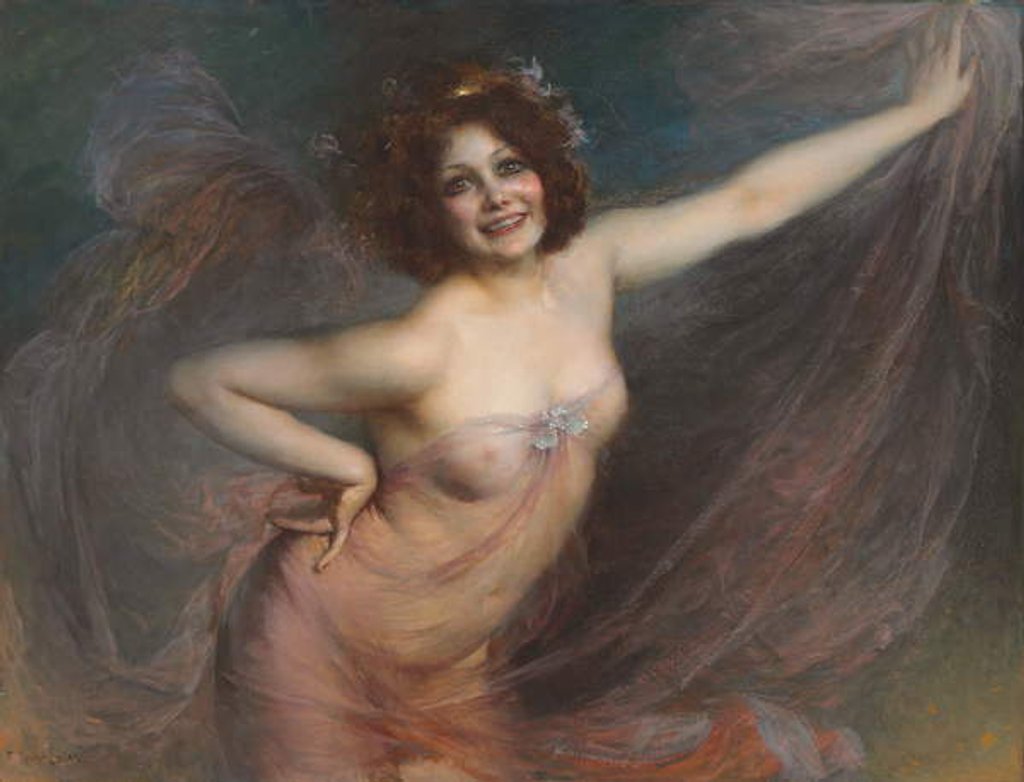 Detail of Portrait of Loie Fuller by Felix Hippolyte-Lucas