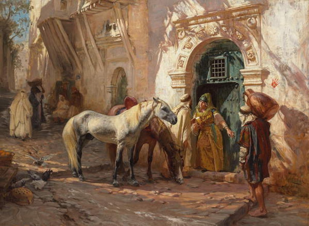Detail of A Scene in Morocco by Frederick Arthur Bridgman