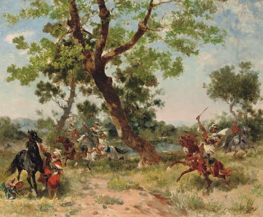Detail of A Raiding Party by Georges Washington