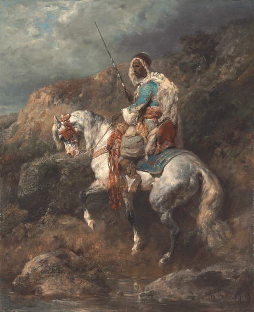 Detail of Arab Horseman by Adolf Schreyer