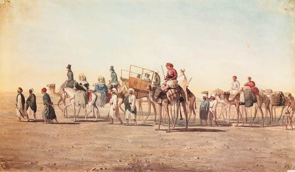 Detail of Our Caravan in the Desert by Jean Nicolas Henri de Chacaton