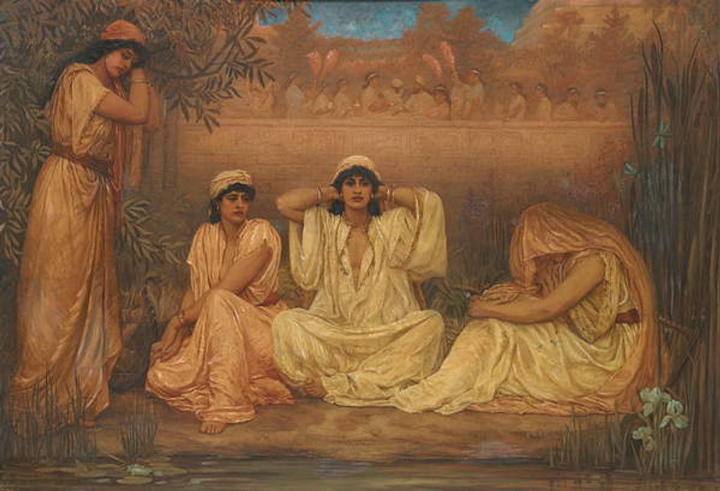 Detail of By the Waters of Babylon They Sat Down and Wept, 1853 by Kate Gardiner Hastings