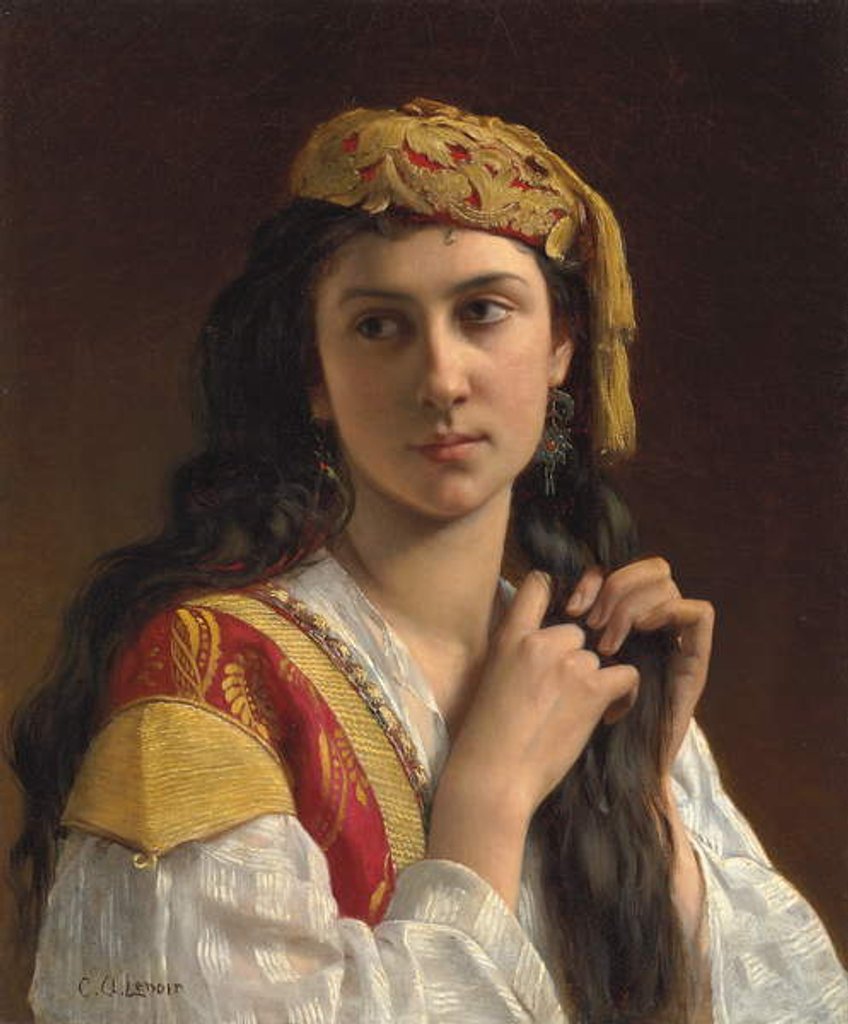 Detail of Young Greek Girl by Charles Amable Lenoir