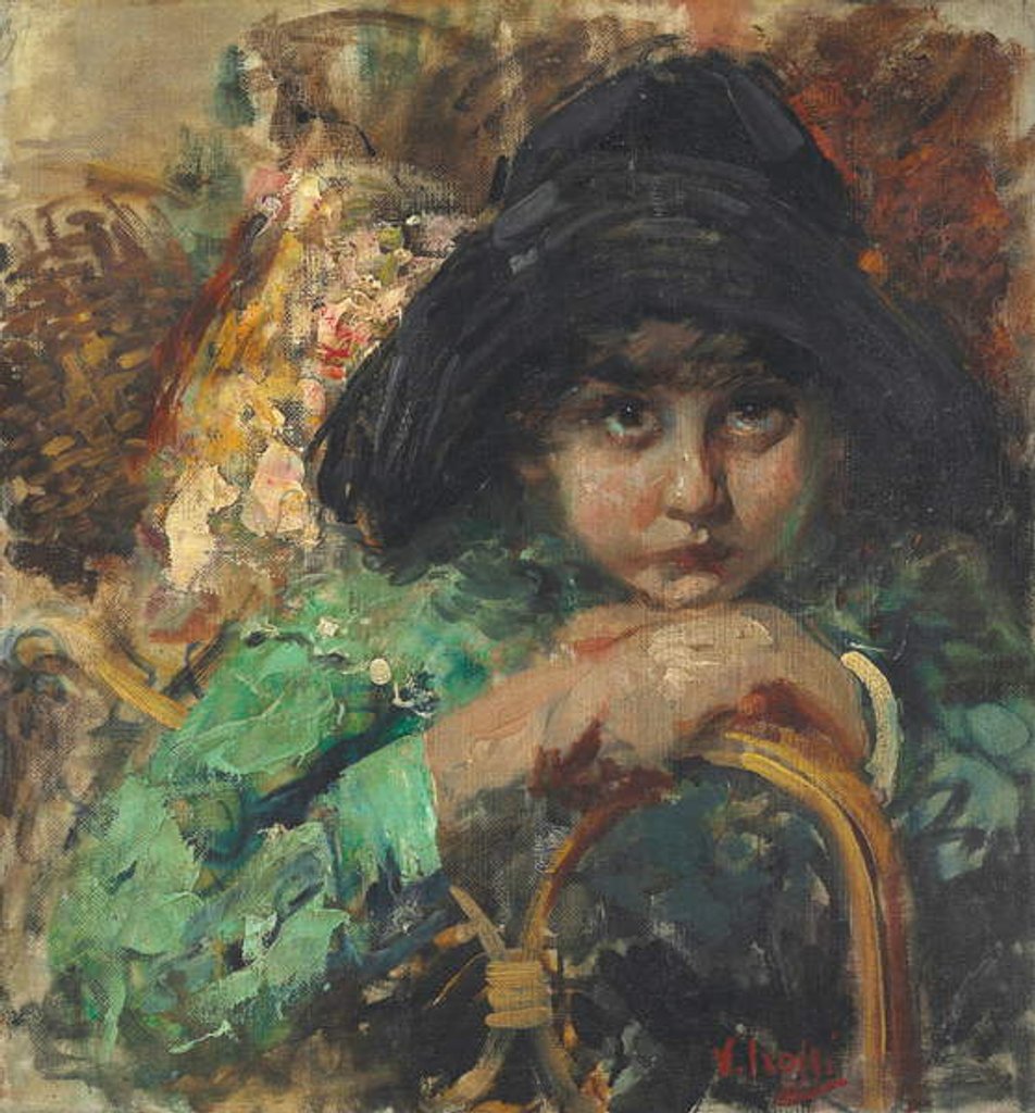 Detail of Thoughtful Child by Vicenzo Irolli