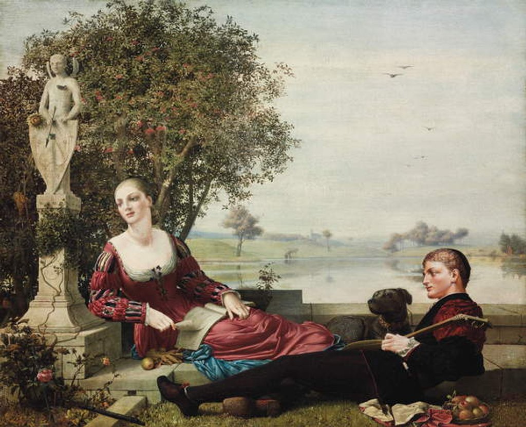Detail of Heloise and Abelard, 1879 by Robert Bateman