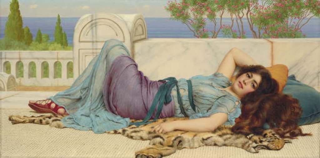Detail of Mischief and Repose, 1909 by John William Godward