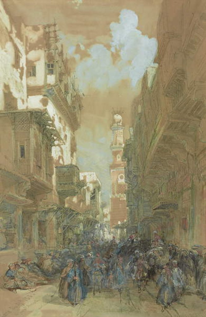 Detail of Mosque El Mooristan, Cairo, Egypt, 1838 by David Roberts