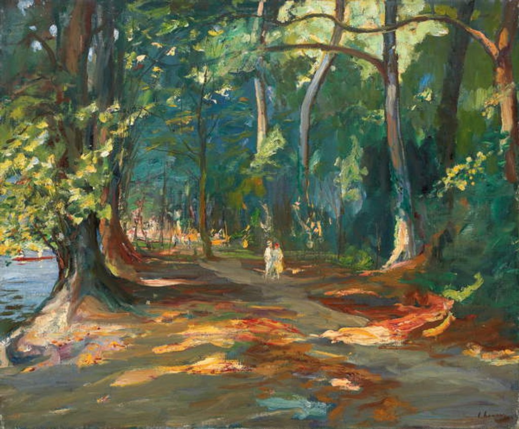Detail of The Path by the River, Maidenhead, 1919 by John Lavery