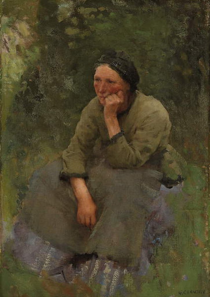 Detail of A Moment's Rest, 1882 by George Clausen