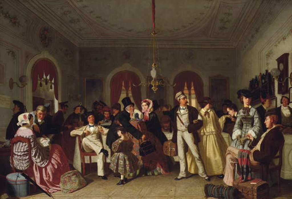 Detail of The First and Second-class Waiting Room, c.1860 by Carl-Hendrik d' Unker