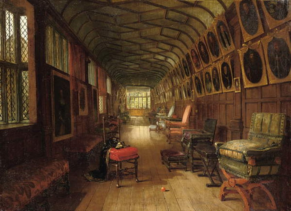 Detail of The Brown Gallery, Knole, Kent by Louise Ingram Rayner