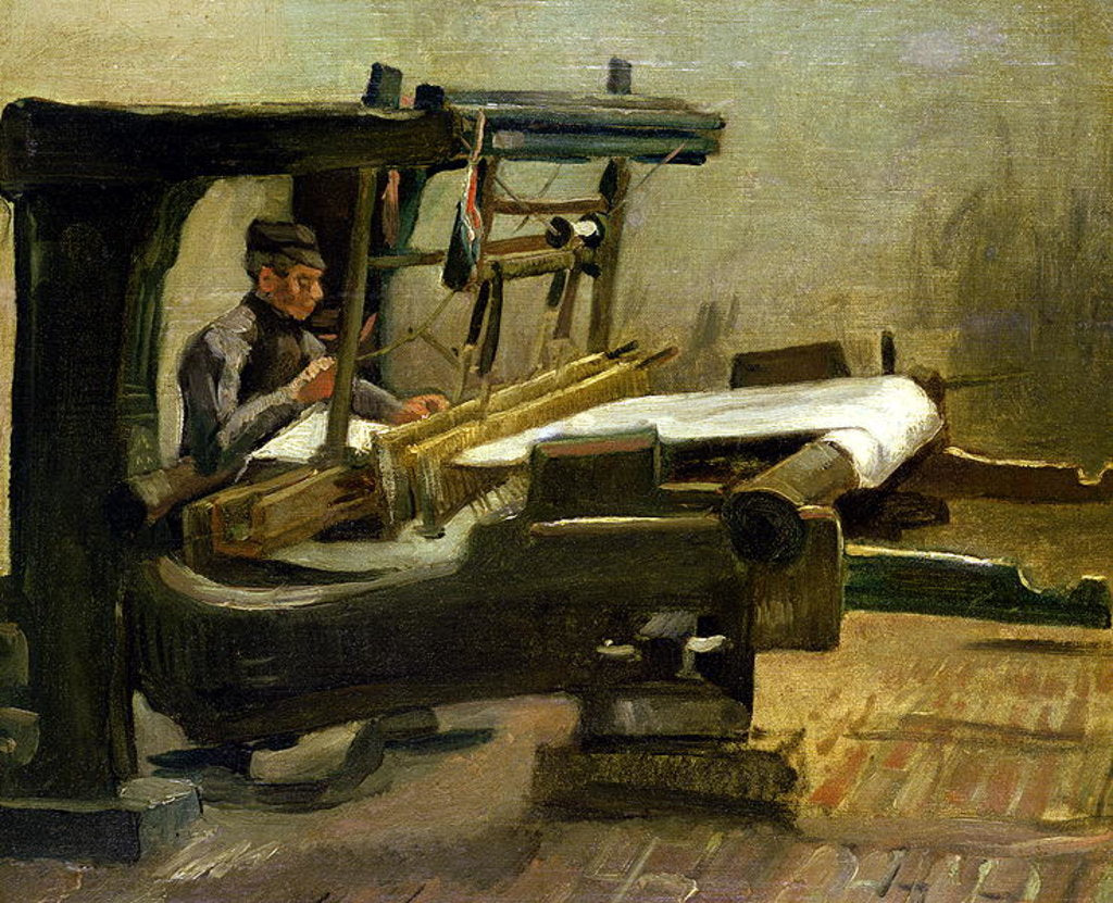 Detail of Weaver at the Loom, Facing Right, 1884 by Vincent van Gogh