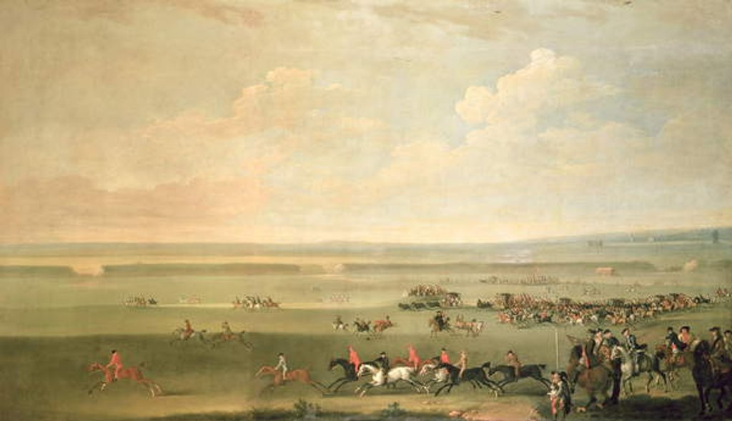 Detail of The Starting Post at Newmarket by John Wootton