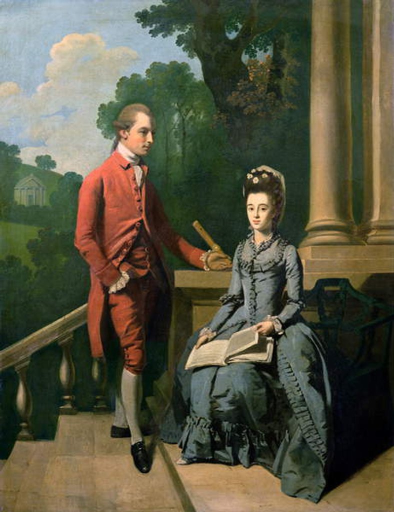 Detail of Portrait of a gentleman and his wife by Francis Wheatley