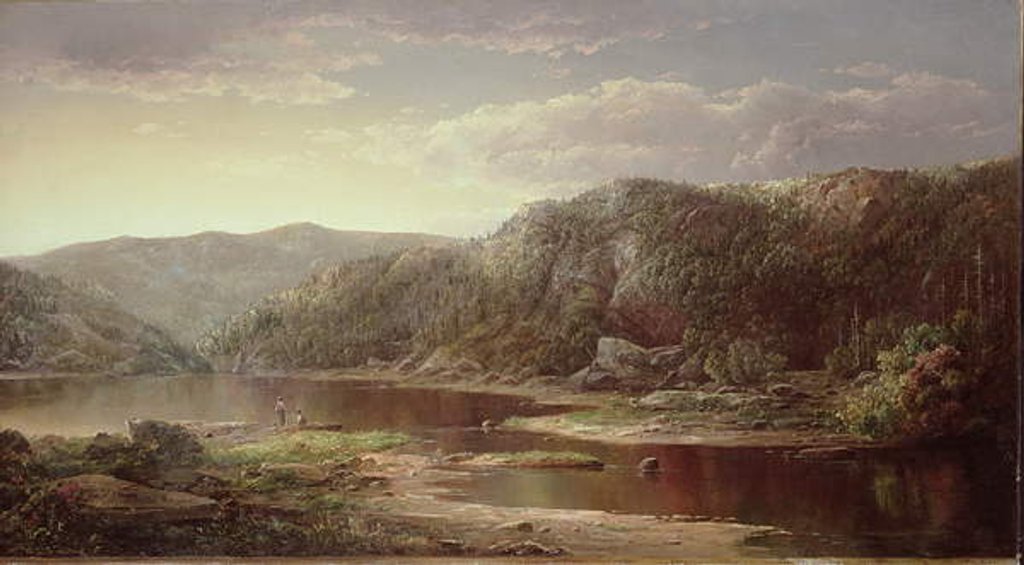 Detail of On the Shenandoah, c.1860 by William Sonntag