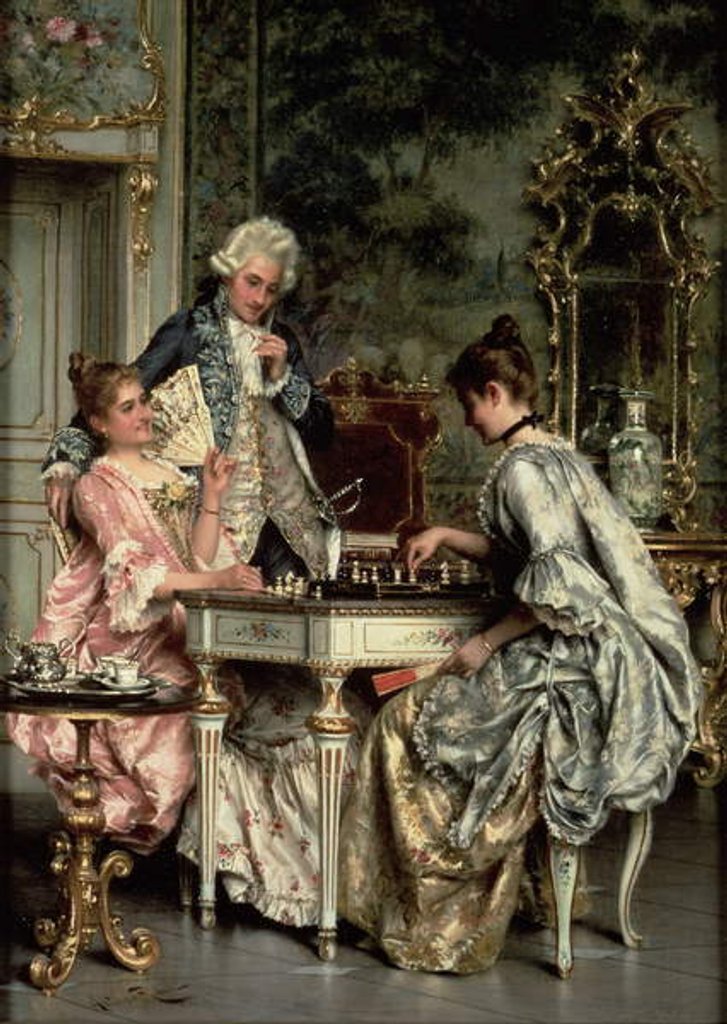 Detail of The Game of Chess by Arturo Ricci