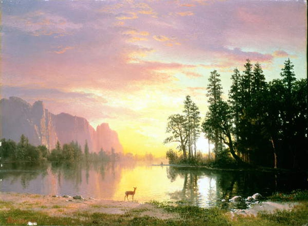 Detail of Yosemite Valley by Albert Bierstadt