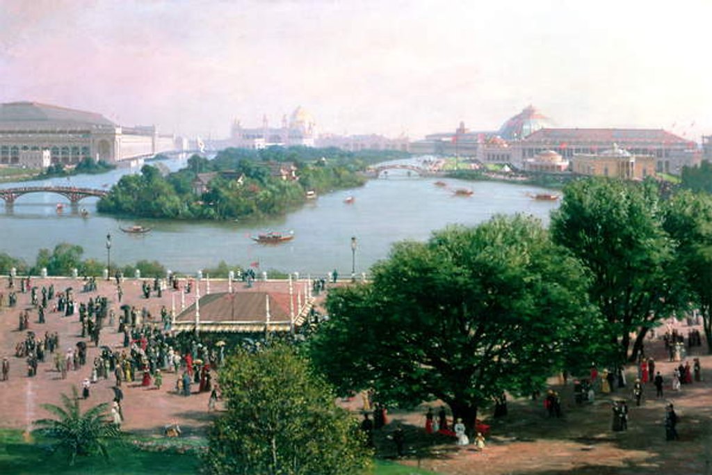Detail of World's Columbian Exposition, Chicago, 1893 by Franz Biberstein