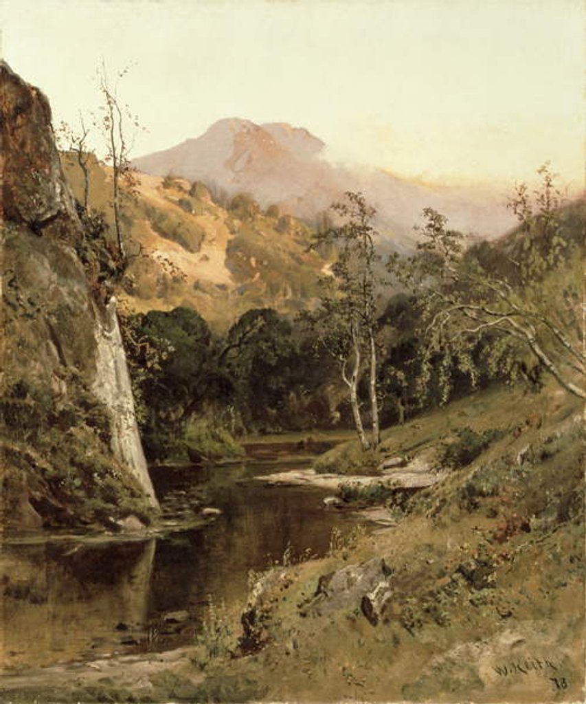 Detail of Mount Tamalpais from Lagunitas Creek, 1878 by William Keith