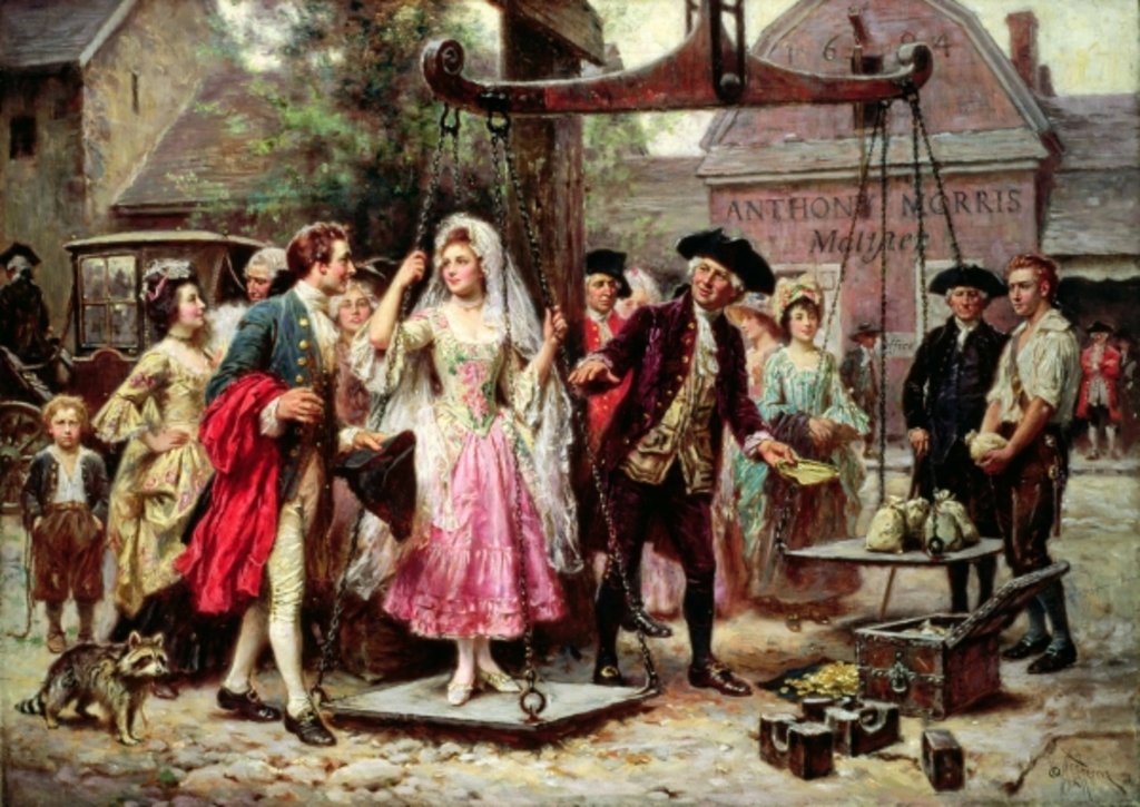 Detail of Her Weight in Gold by Jean Leon Gerome Ferris