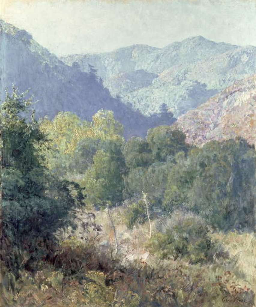 Detail of View of the San Gabriel Mountains by Guy Rose