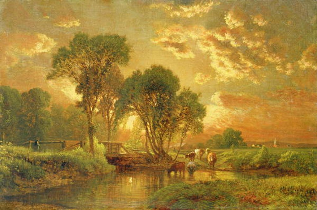 Detail of Medfield, Massachusetts by George Snr. Inness