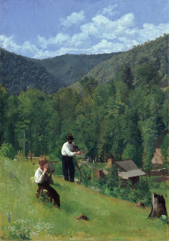 Detail of The Farmer and His Son at Harvesting, 1879 by Thomas Pollock Anschutz