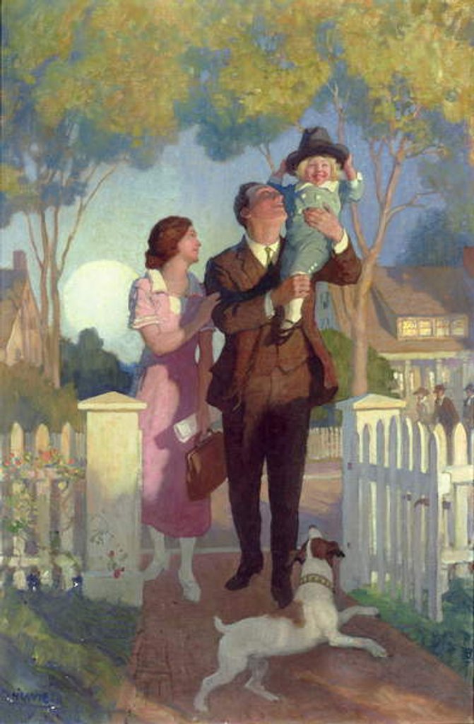 Detail of Arriving Home by Newell Convers Wyeth