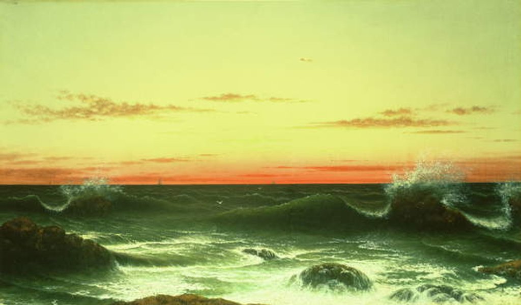 Detail of Seascape: Sunset, 1861 by Martin Johnson Heade