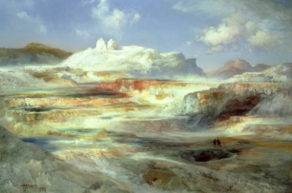 Detail of Jupiter Terrace, Yellowstone, 1893 by Thomas Moran