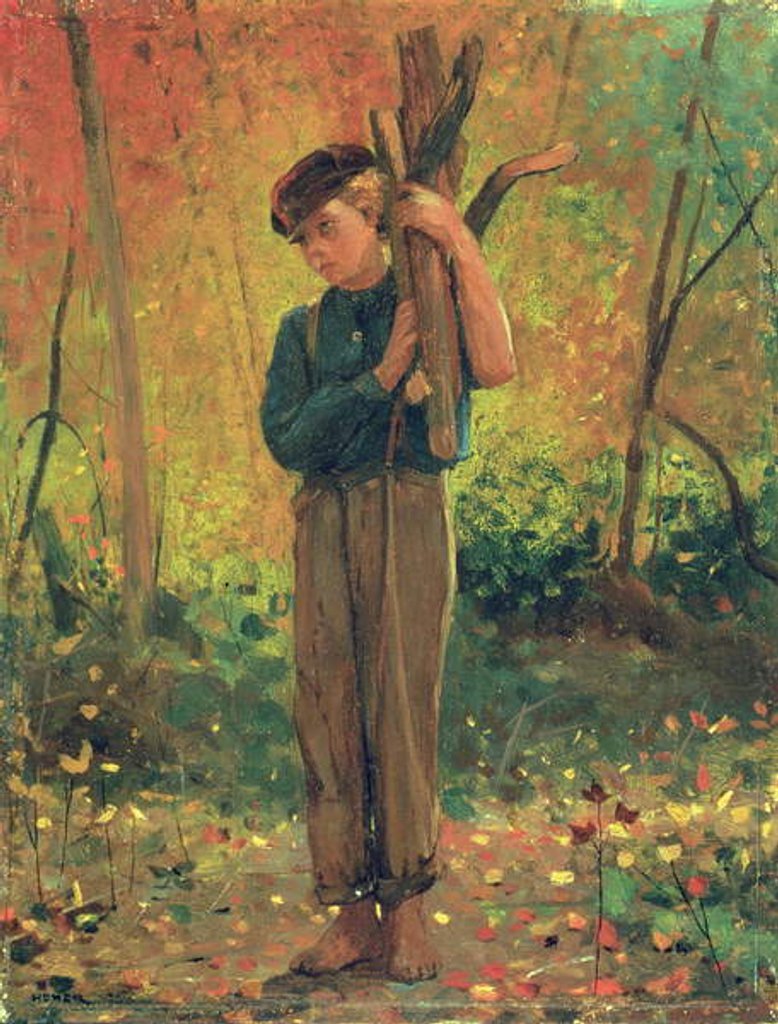 Detail of Boy Holding Logs, 1873 by Winslow Homer
