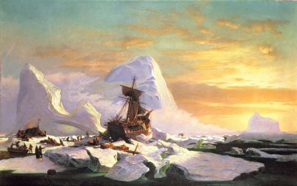 Detail of Crushed in the Ice by William Bradford