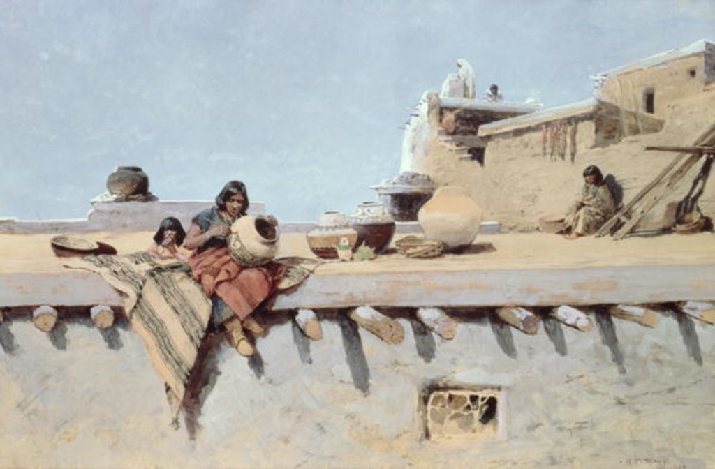 Detail of Painting Pots, 1880 by Henry Francois Farny