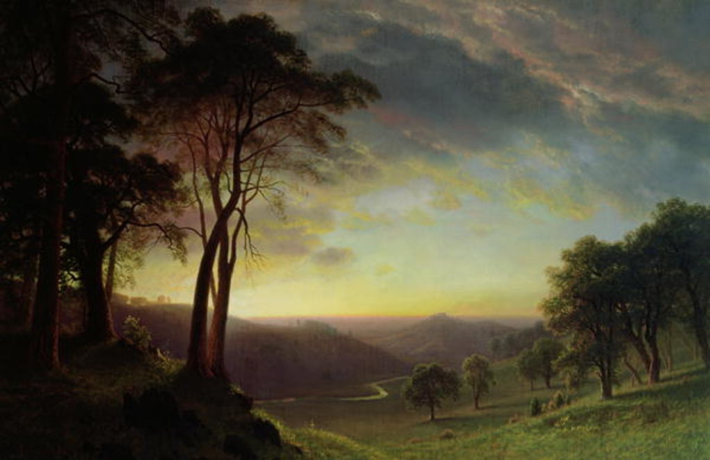 Detail of The Sacramento River Valley, 1872 by Albert Bierstadt